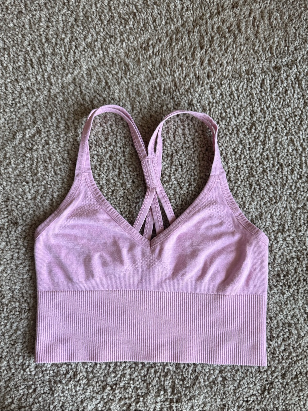 Zella Seamless Light Pink Strappy Bralette